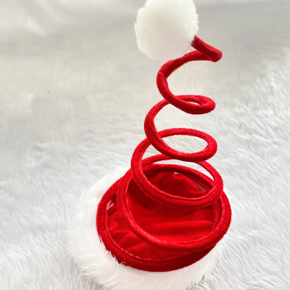 

2 Pcs Has Christmas Hat Headdress Costume Funny Headgear Holiday Party Hats Props Red Santas