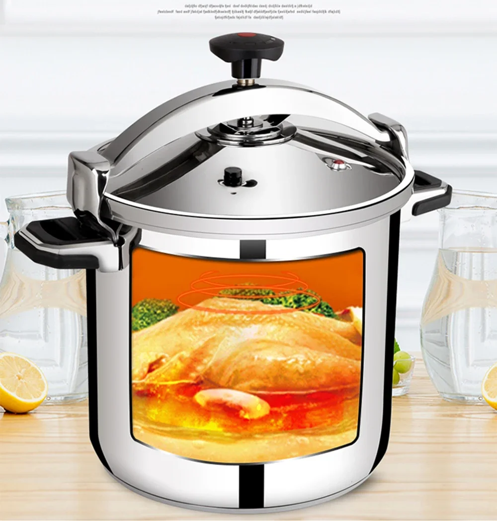 Olla a presión Inox comercial De acero inoxidable 304, olla De cocina grande, Autoclave De inducción caliente, 3-30 litros