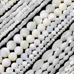 Various shapes Natural Trochus Seashells Beads White Mother of Pearl Loose Spacer Beads Accessories Charm for Jewelry Making DIY