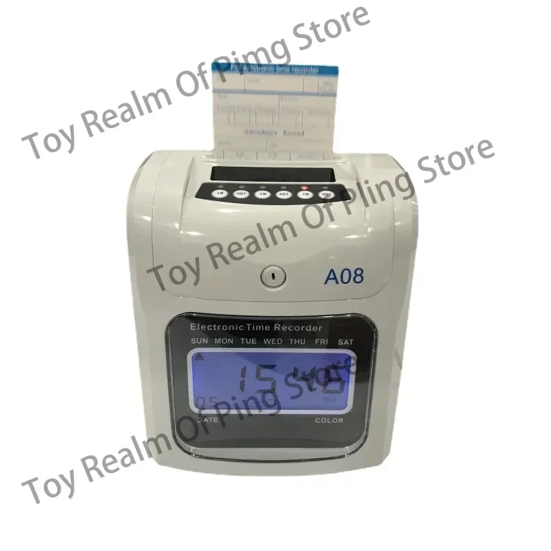 Electronic Attendance Machine Digital Time Recorder Office Staffs Check In Punch Card Clock ID  Punching  100V-240V