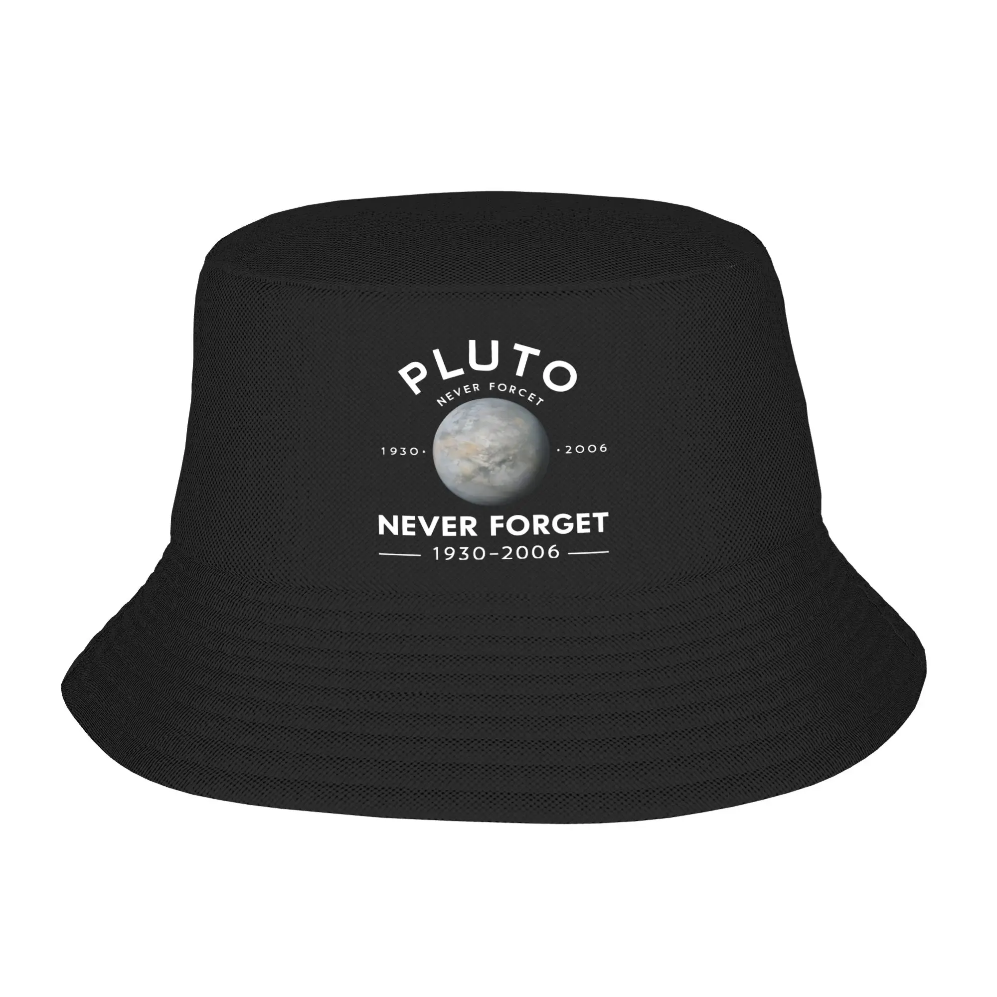 Vacation Headwear Pluto Never Forget 1930 - 2006 20th anniversary  Outfits Bucket Hats Trendy Unisex  Sun Caps