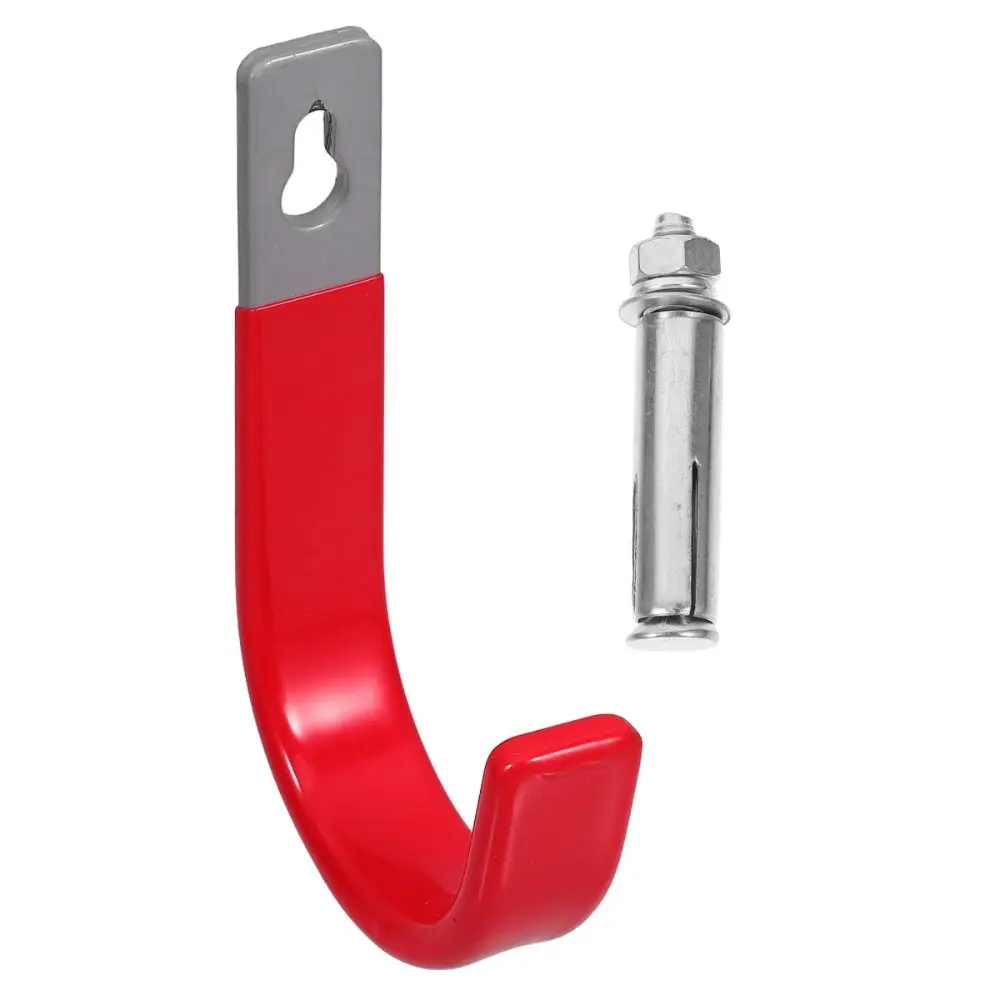 

Garden Hose Supplies Wall Mounted Garage Hook Red PVC Storage Hooks L-shaped Stainless Steel Ladder Hanging Bracket Heavy Duty
