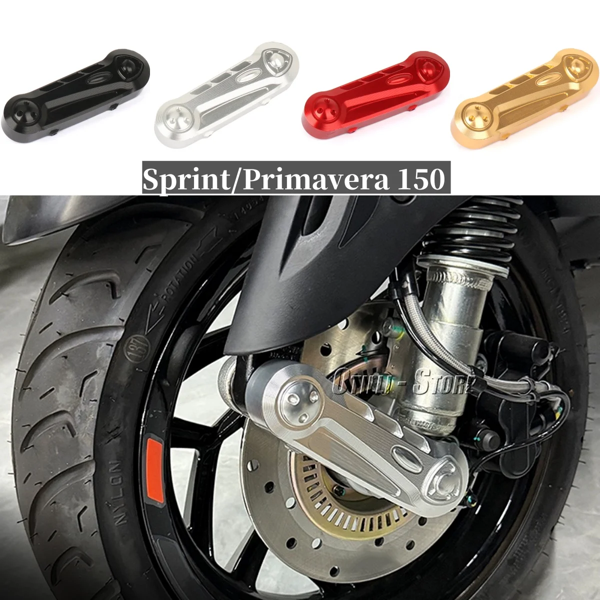 

Для Vespa Sprint 150 Sprint Primavera 150 GTS 300 GTS 300 Защитная крышка передней вилки Амортизатор шин Аксессуары для мотоциклов