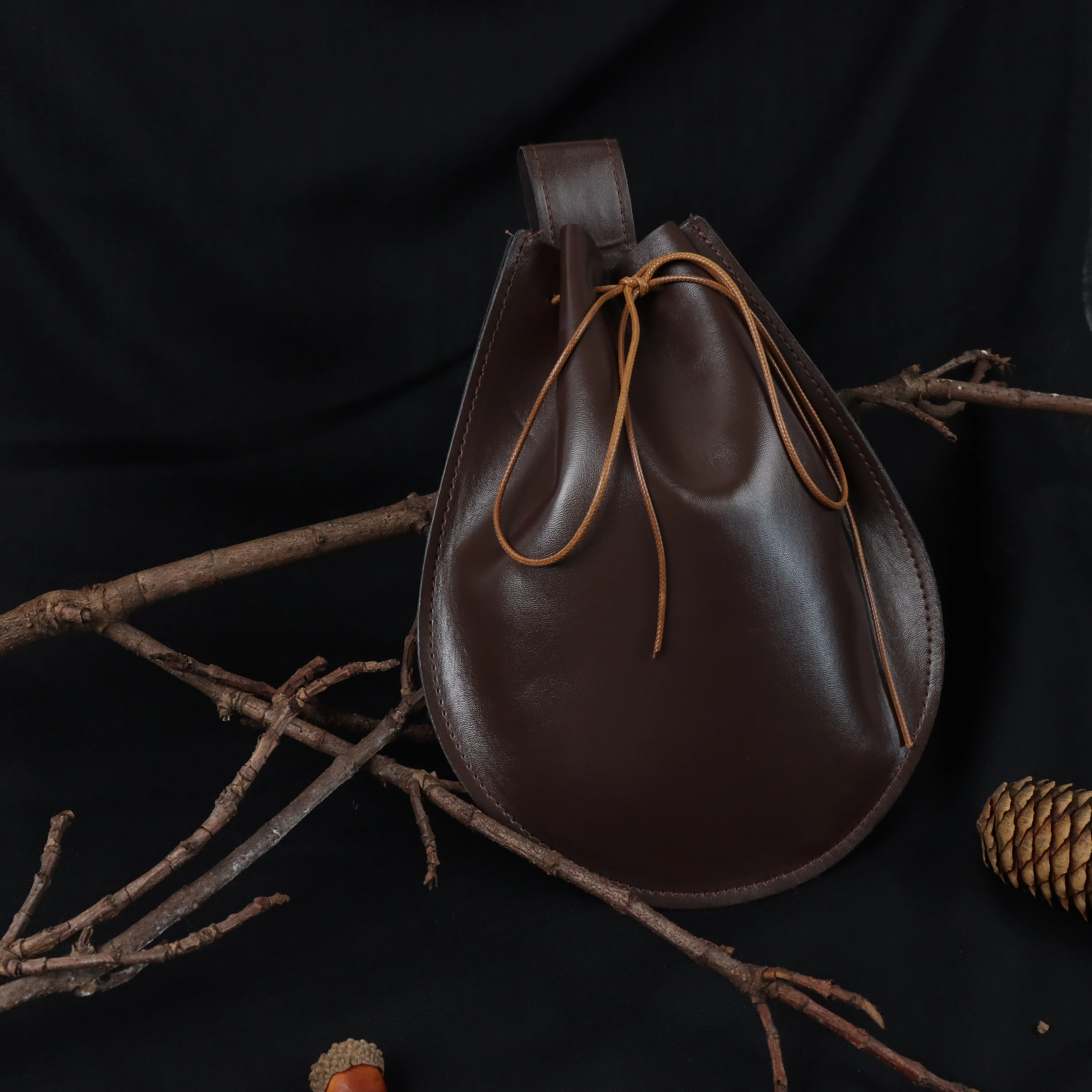 Fashion Medieval Fanny Pack Large Renaissance Clothing Accessory Leather Fanny Pack Halloween Cosplay Coin Bag