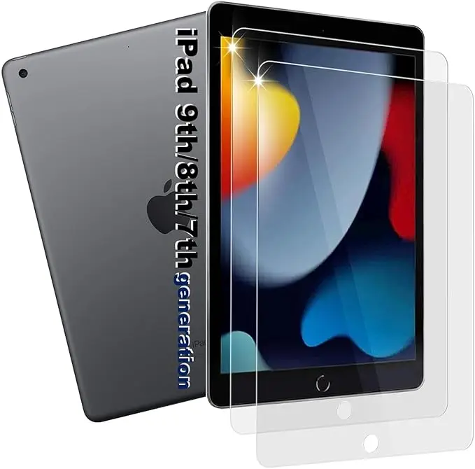 2 Stück gehärtetes Glas Displayschutzfolie für iPad 10.2 9.7 10. 5 10.9 Pro 11 Neues iPad 10 9 8 7 6 5 Air 4 3 2 2020 2021 2022 – Detail 1