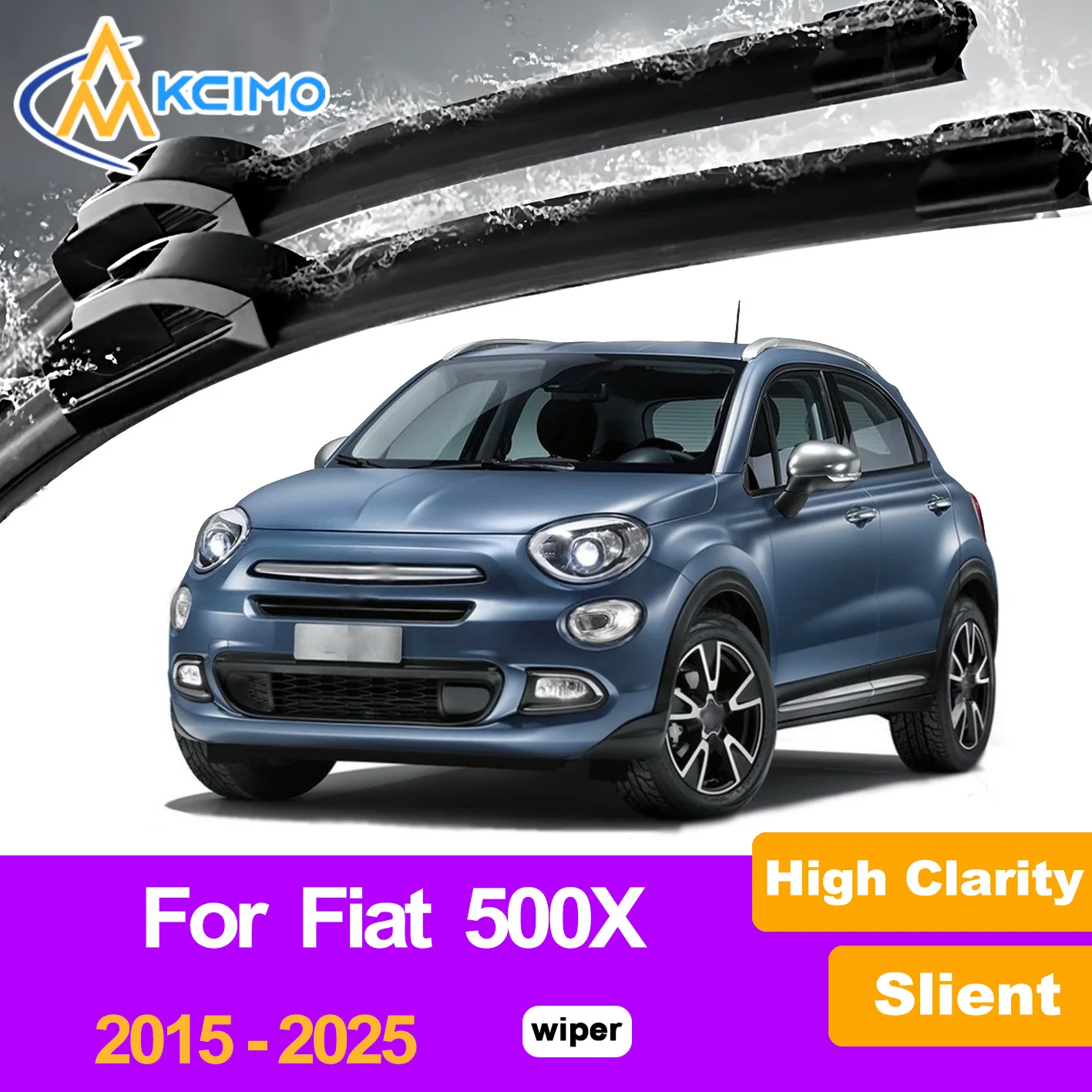 

2Pcs Front Windshield Wiper Blades For Fiat 500X 2015-2025 Windscreen Window Car Accessories