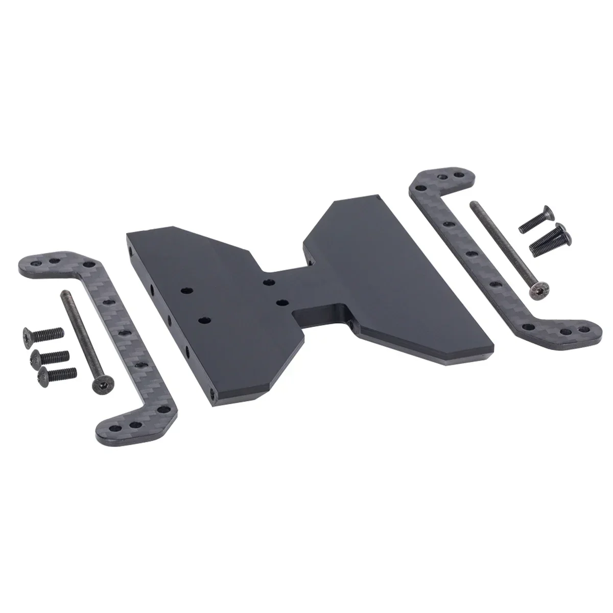 Carbon Fiber Chassis Skid Plate Delrin Transmission Plate for 1/10 RC Crawler Car Axial SCX10 Capra 1.9 UTB F9 Upgrade Parts