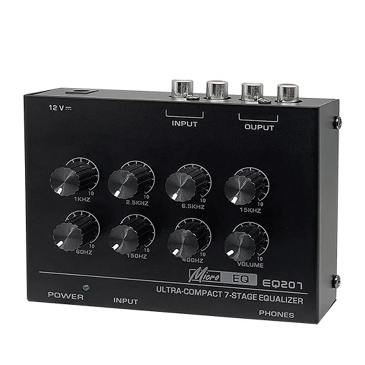 

Y19A Preamp EQ207 7 Band Equalizers Sound Modifiers DC12V Power Input Audio Mixer EU Plug