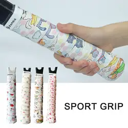 Banda para el sudor para raqueta de bádminton, transpirable, antideslizante, deporte, pesca, dibujos animados sobre bádminton, accesorios de agarre, decoración, caña bonita de tenis, G2D3