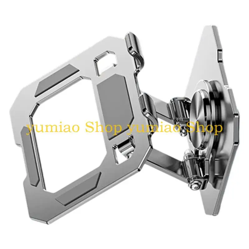 587B Foldable Carbon Steel Tablets Stand With Thickened Panel Rotating Base Laptop Holder For Home Office Travel