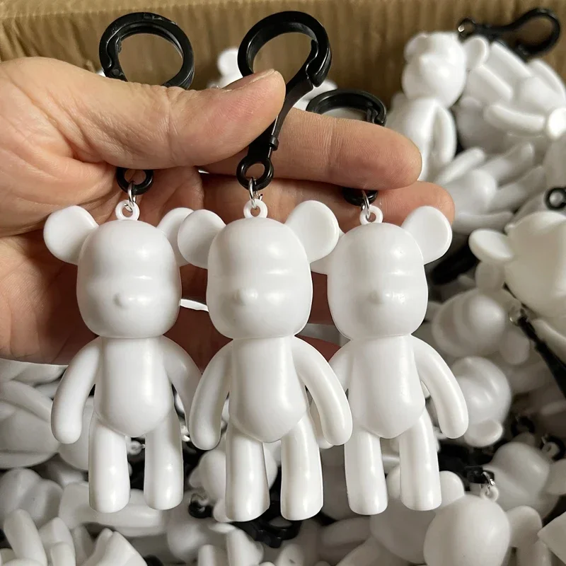 

High quality fluid bear keychain DIY handmade creative hanging materials mini portable hanging couple girlfriends birthday gift