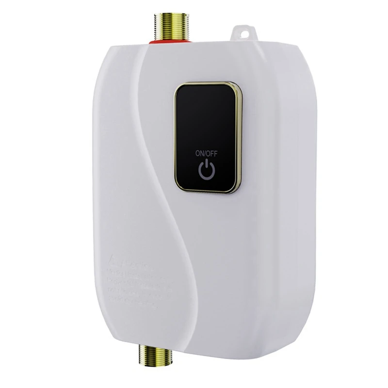 

EU Plug,3000W 220V Mini Instant Hot Water Heater Electric Instant Hot Water Heater Tankless Water Heater Durable White