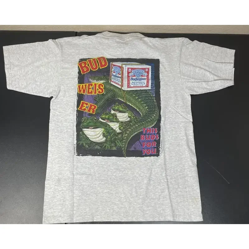 Vintage Budweiser 1996 Alligator Frogs Aop Size Xl