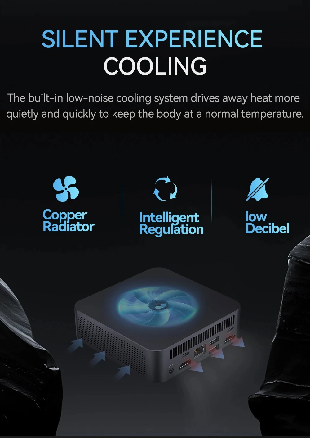 XCY Gaming Mini PC mit Inter N100 unterstützt DDR4 M.2 NVME WiFi5 Kompaktcomputer mit 2xHDMI1.4 1xTYPE-C 4xUSB Windows10Pro Ready