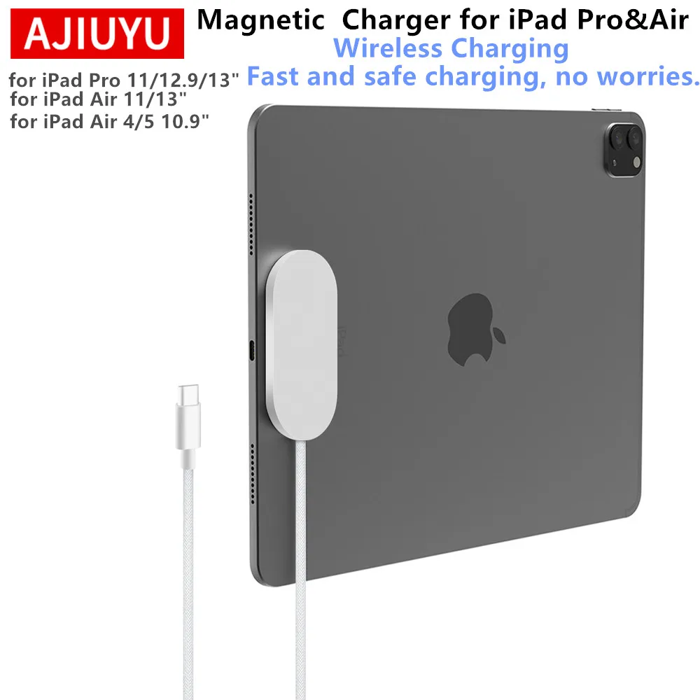 Magnetic Wireless Charger For iPad Pro 13 12.9 11 iPad Air 11 13 inch Air 4 Air 5 Tablet Magnetic Charger Cable 18W/35W Portable