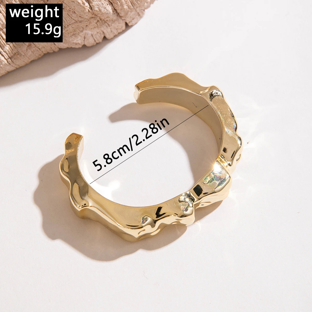 Docona Simple Resin Geometric Irregular Bracelet Women's Exquisite Design Jewelry Suitable for Summer Vacation Accessories