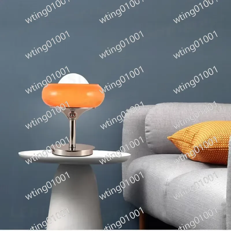 for Middle Ancient Vintage Designer Table Lamp Brown Orange LED Light for Bedroom Dining Island Desk Floor Decor House