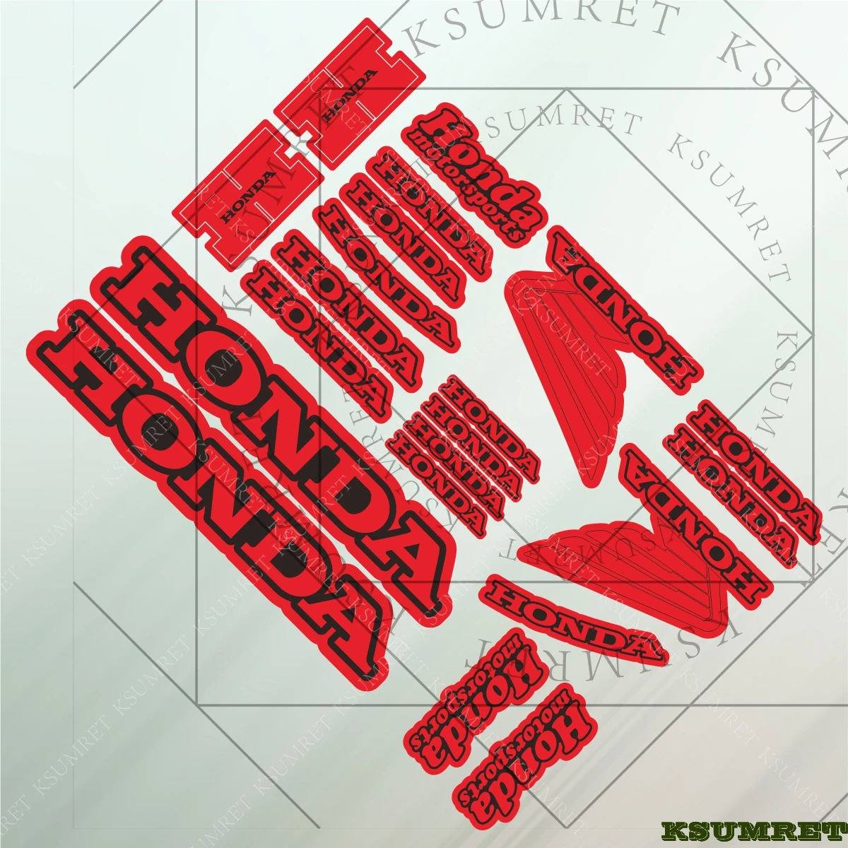 الفينيل لهوندا ملصق دراجة نارية ملصق عاكس مقاوم للماء #4
