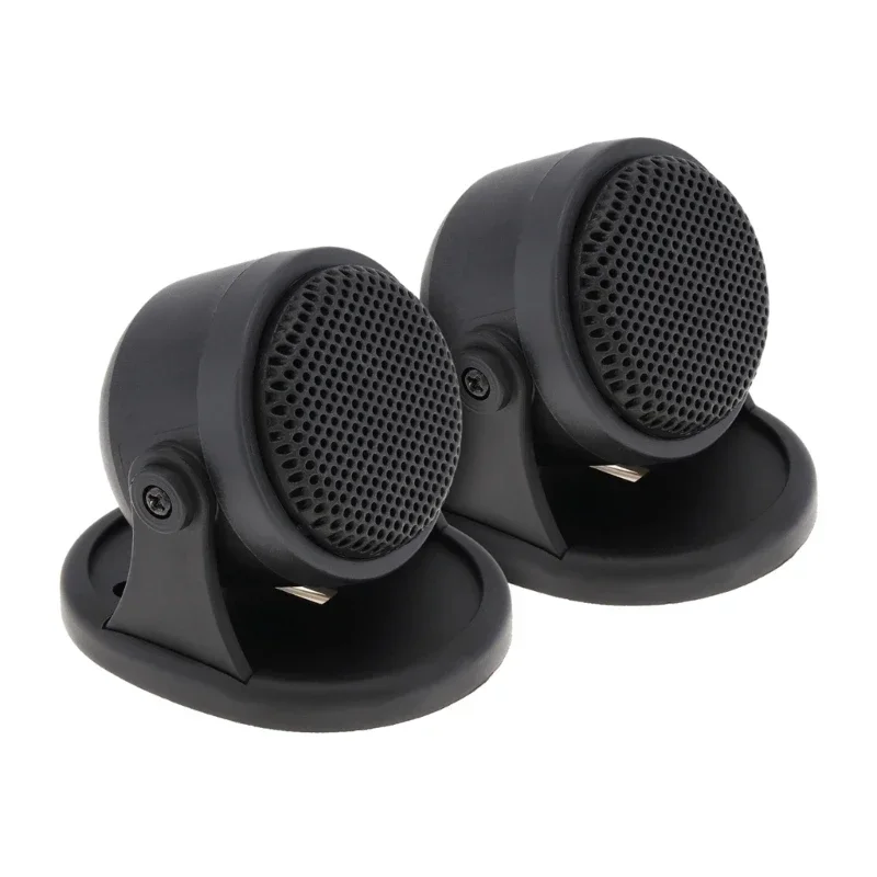 Pre-wired 20W Flush-Mount Silk-Dome Tweeter, 1Pair Car Tweeter Speakers Mini Treble Loudspeaker Universal