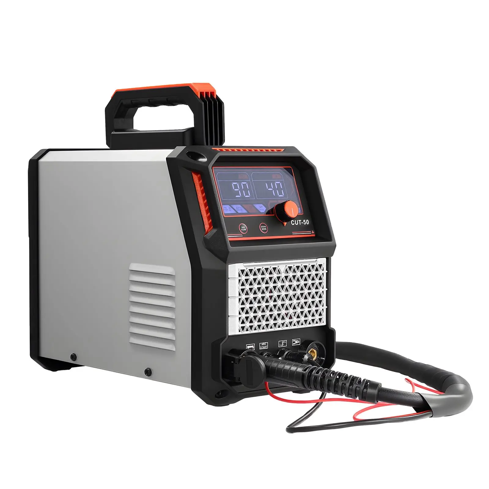 Plasma Cutter, 50A Non-Touch Pilot Arc Plasma Cutting Machine, 110V/220V Dual Voltage Digital Display IGBT Inverter - with