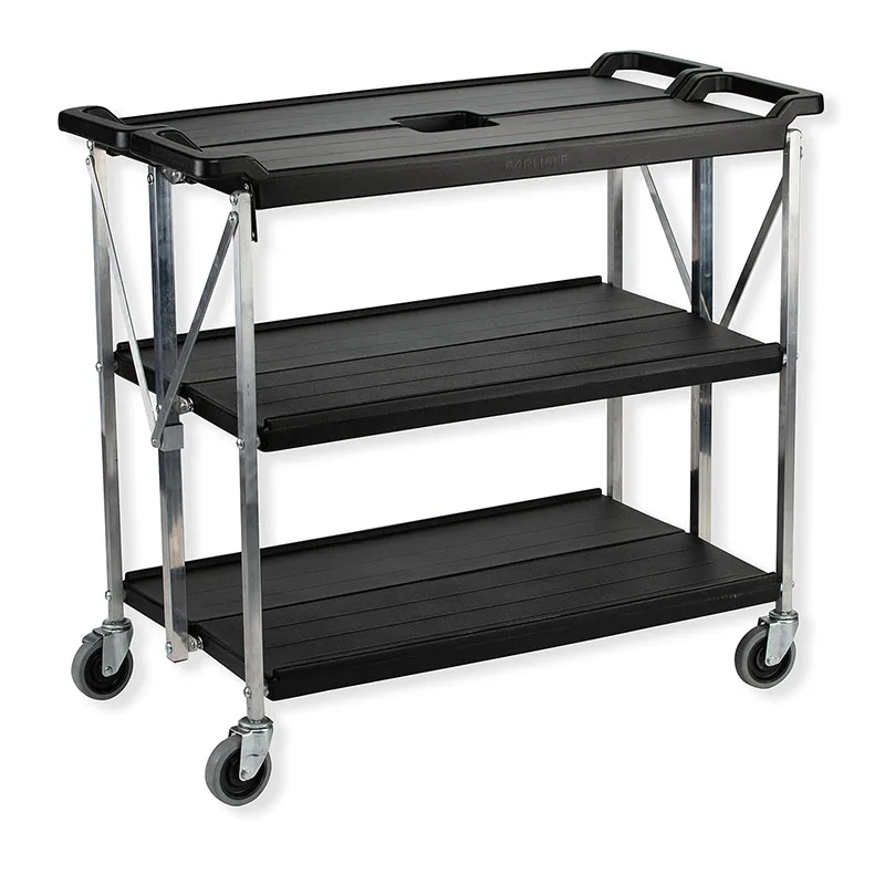 

Food Truck Wine Service Kitchen Island Cart, 350 Lbs Capacity, 31" Length X 20" Width Shelf Folding Trolley Dining Room Sets