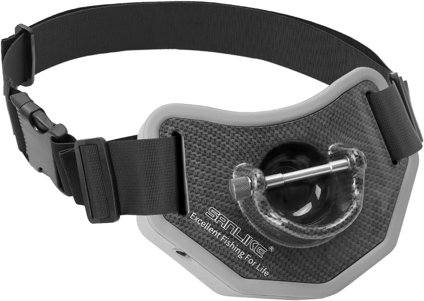 SANLIKE Fishing Belt Rod Holder,360 °Adjustable Fishing Fighting Waist Belt with EVA Padded Plastic Material Fishing Belt