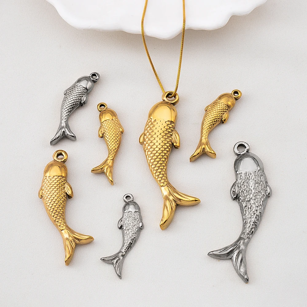 2 5Pcs Fish Sardine Fishtail Charms Pendant For Diy Jewelry Making Necklace Bracelet Earring Accessories