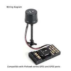 HolyBro H-RTK F9P Ultralight RTK GNSS Module with ZED-F9P IST8310 Compass Helical Antenna for Pixhawk Series