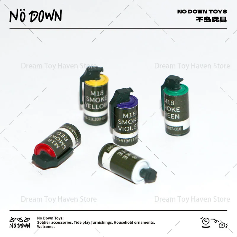 1/12 مقياس الجندي M18 قنبلة يدوية دخان رمي اللعب العسكرية التكتيكية المعدات مجموعة ملحقات لتقوم بها بنفسك 6 بوصة دمى شخصيات الحركة #2