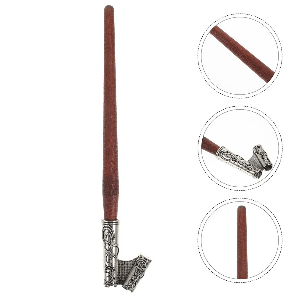 

2Pcs Calligraphy Pen Nib Holder Premium Wood Alloy Dip Pen Nib Holder for Lettering Sketching Mapping Art Supplies