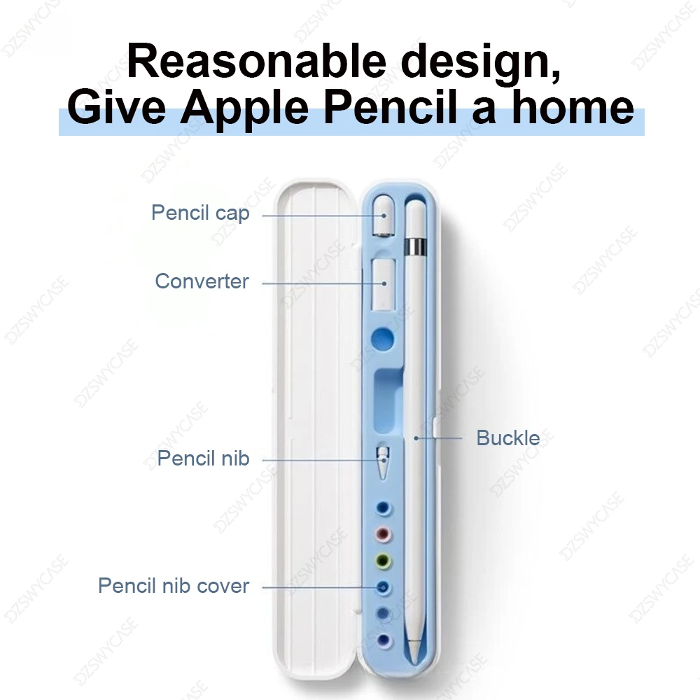 iPad Pencil Case Drop Protection Case for Apple Pencil 1/2 Gen Pro USB-C Portable Storage Box Pencil Storage Box Universal Case