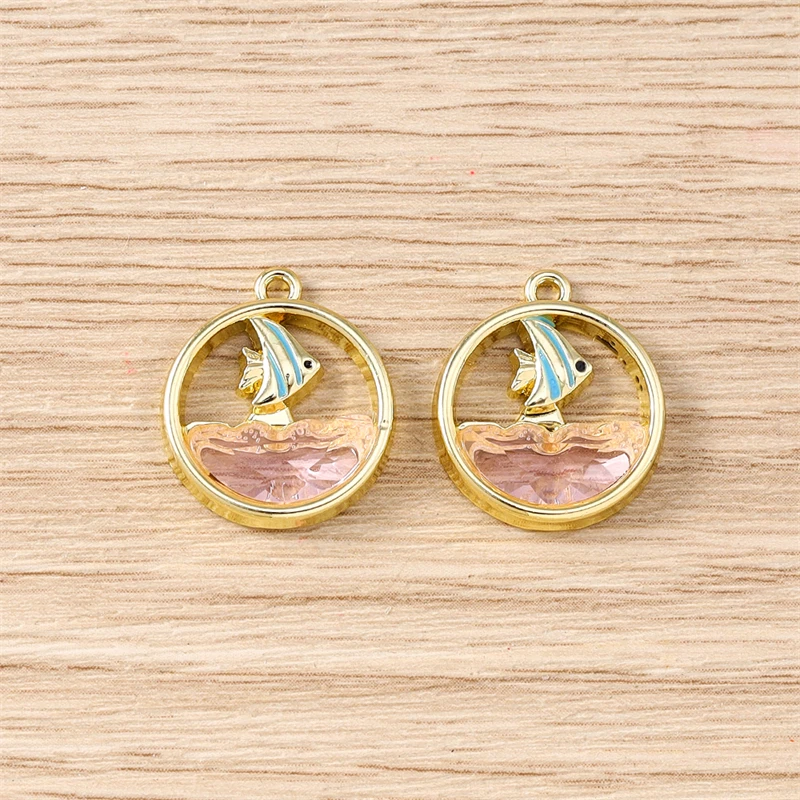 5 Stück 16 x 18 mm niedliche blaue Meeres-Ozean-Fisch-Charms-Anhänger für Schmuckherstellung, Halsketten, Ohrringe, Armbänder, Zubehör, DY-Handwerk, Geschenk – Detail 5