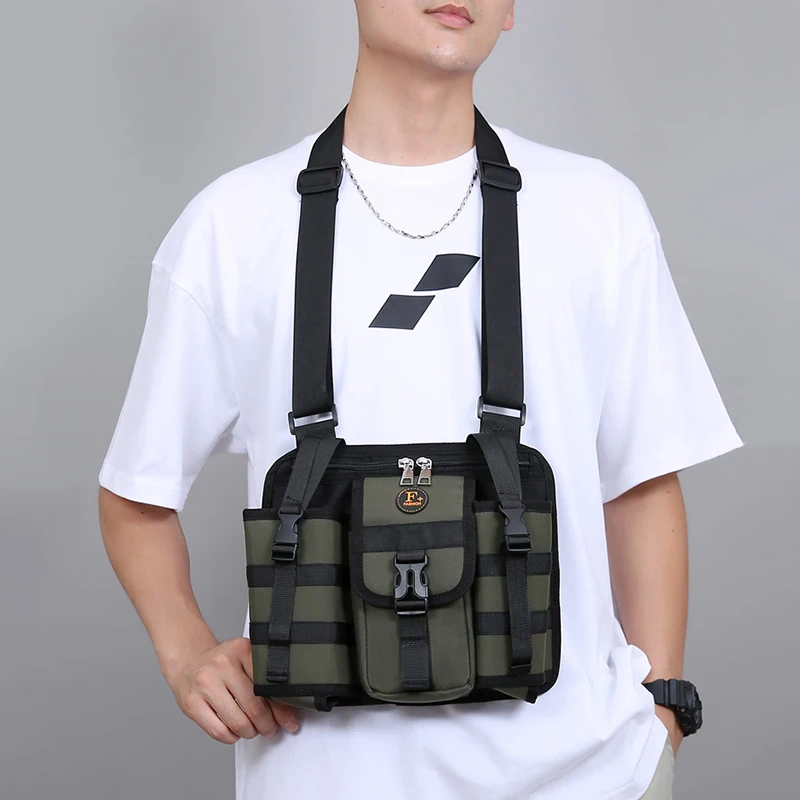 

Functionality Tactical Chest Rig Bag Men Outdoors Movement Chest Bags Vest Hip-hop Shoulder Crossbody Bag Unisex New Waist pack