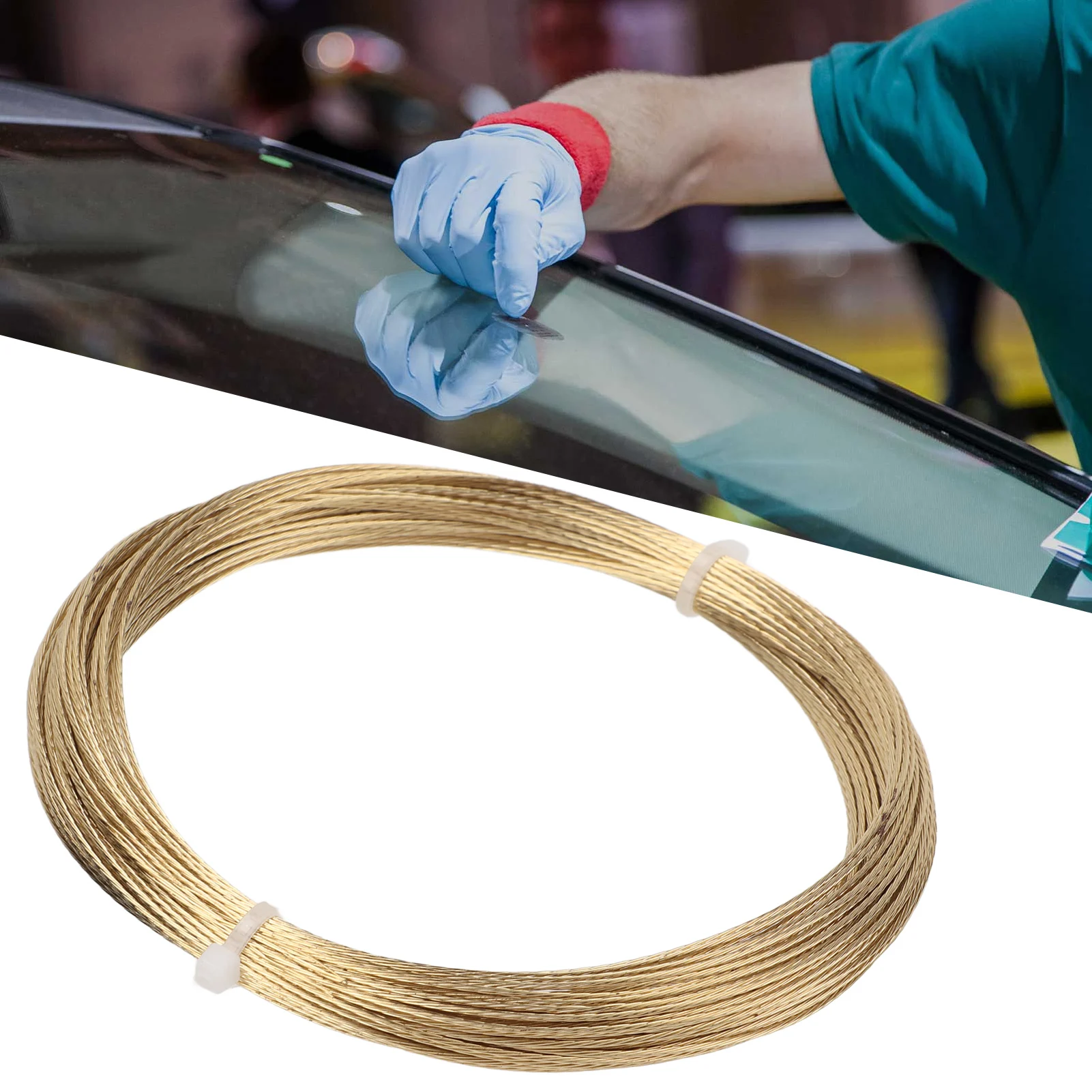 

Проволока для снятия резки ветрового стекла длиной 25 м/82 фута, металлический универсальный инструмент для авторемонта