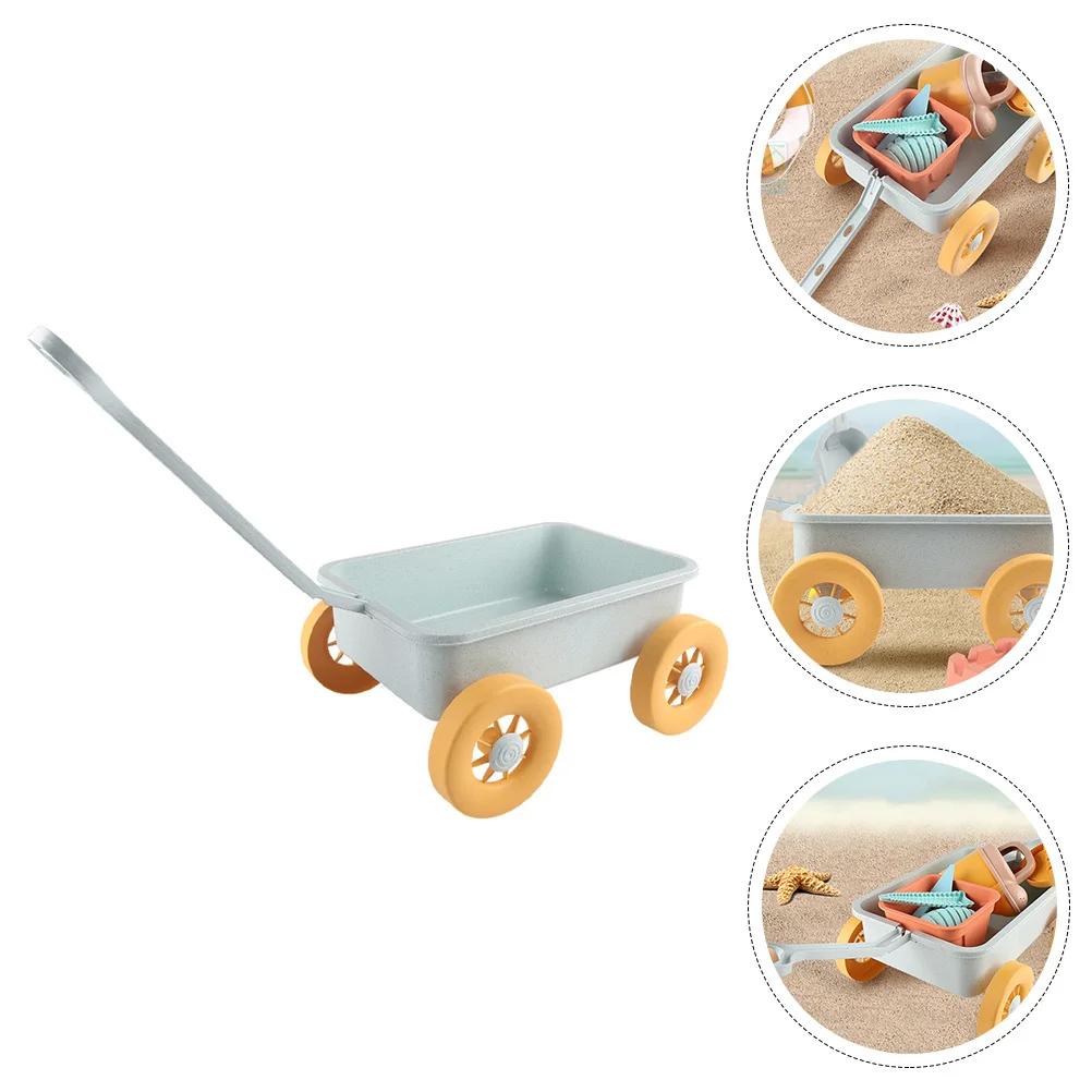 Pull Car Toy Sand Digging Toys Toddler Cars Kids Beach Little Boy Playset Cartoon Trolley