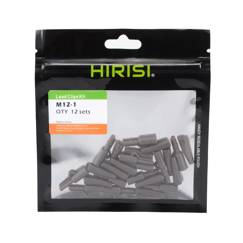Hirisi 12 Sets Carp Fishing Safety Lead Clips and Tail Rubber for Carp Fishing Rigs Carp Fishing Accessories