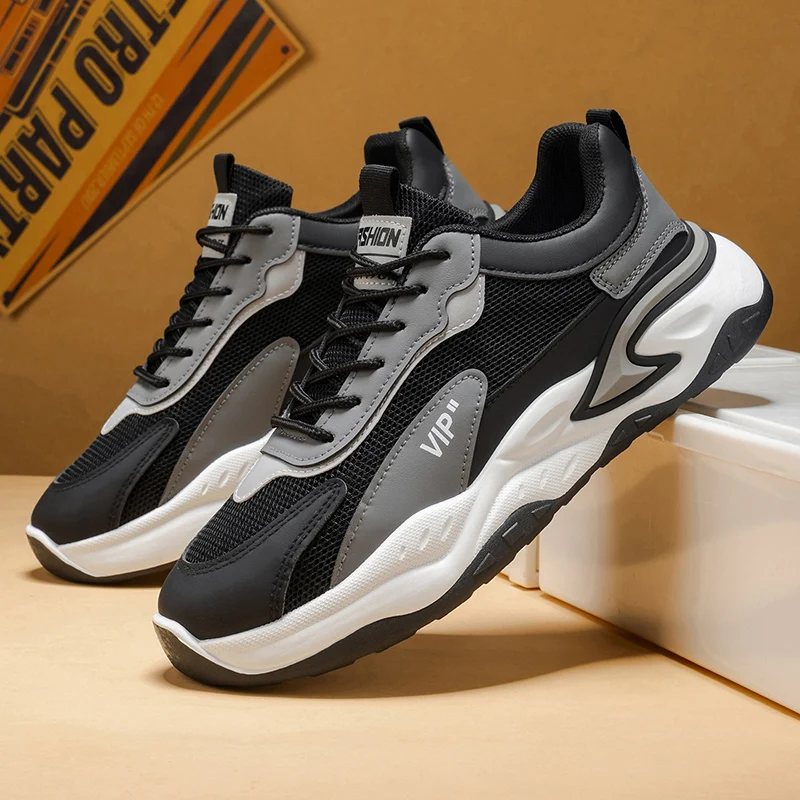 Men's Sneakers New Spring and Autumn Versatile Fashion Mesh Trendy Shoes Breathable Durable and Comfortable Casual Sports Shoes
