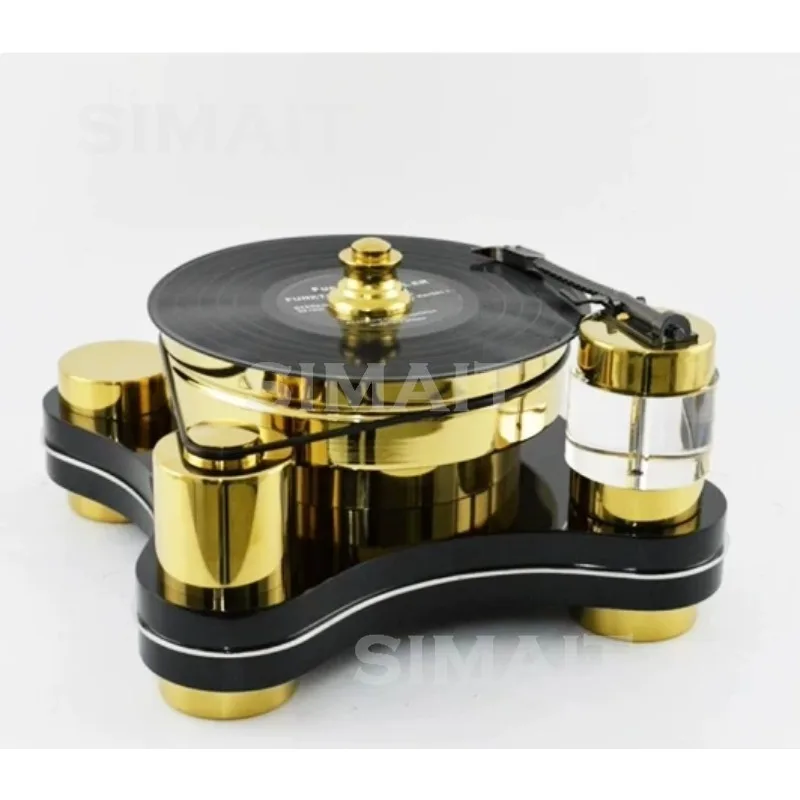 Modern Vinyl Record Player, Stainless Steel, Model Room Hotel Living Room Ornament