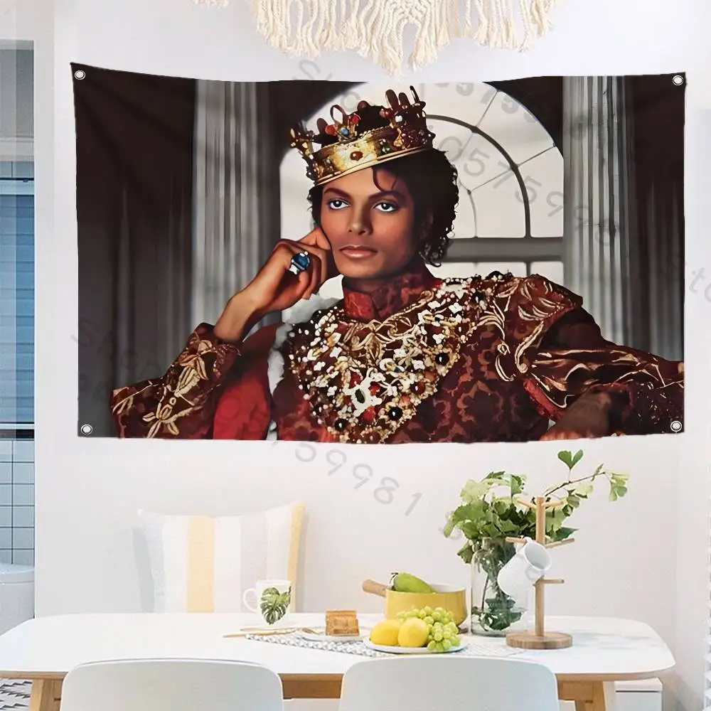 M-Michael J-Jackson Suitable for camping carnivals music festivals parties Flag Polyester Digital Printing Banner For Decor