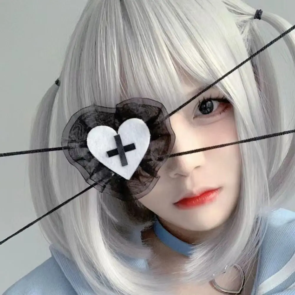 Cute DIY Eye Props Adjustable Lolita Blindfold Cosplays Single Eye Eye Patches Halloween