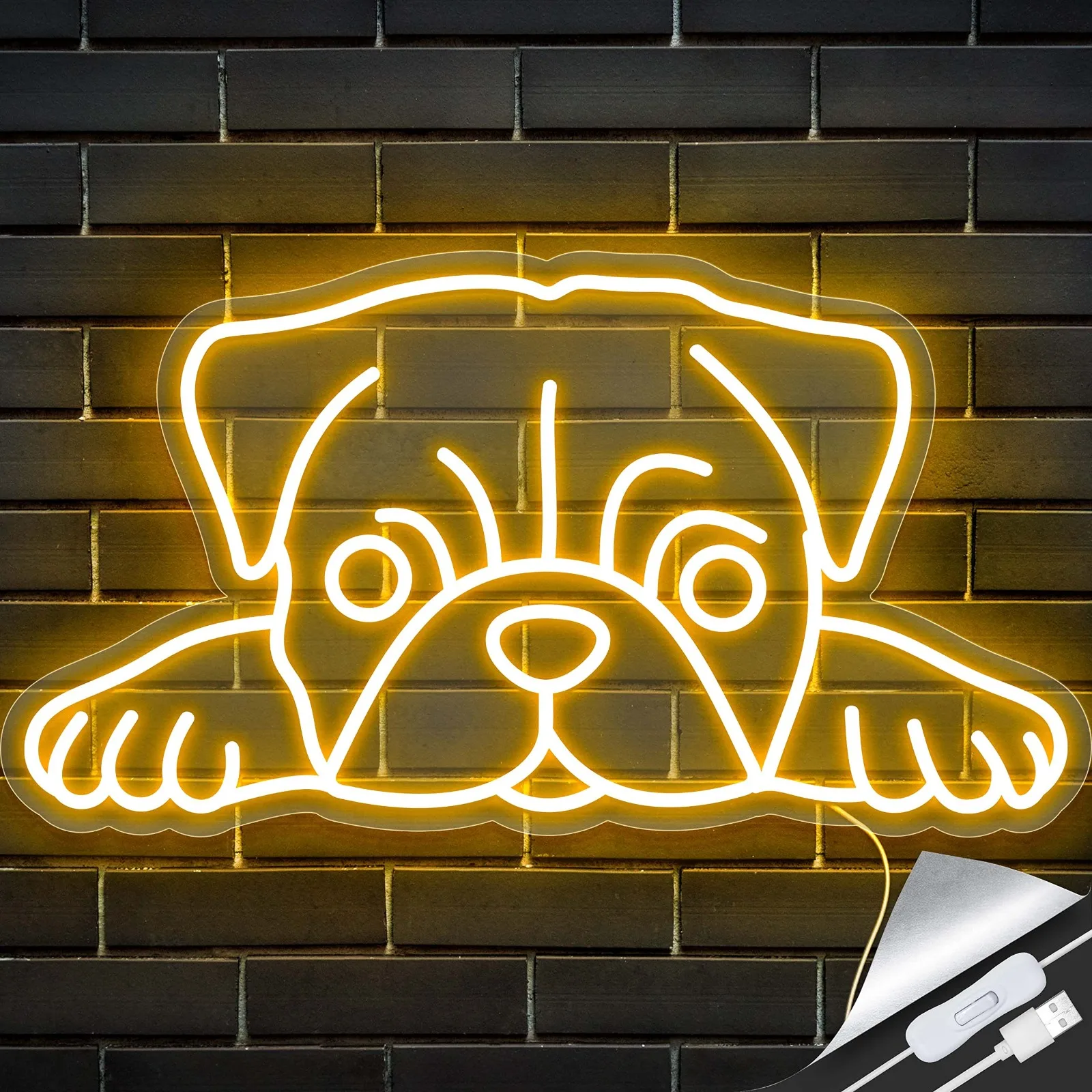 

Dog Neon Sign Suitable for Children's Room, Game Hall, Bedroom Decoration, Wall Decoration, Neon Lights