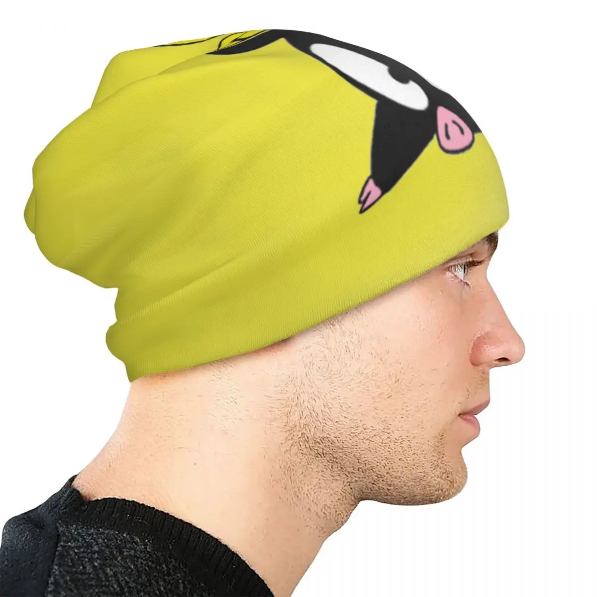 Unisex oryginalna świnia HQ z Ranma P-Chan luźna czapka Beanie kapelusz nowy nabytek Kawaii świnia podwójnego zastosowania czapka z dzianiny