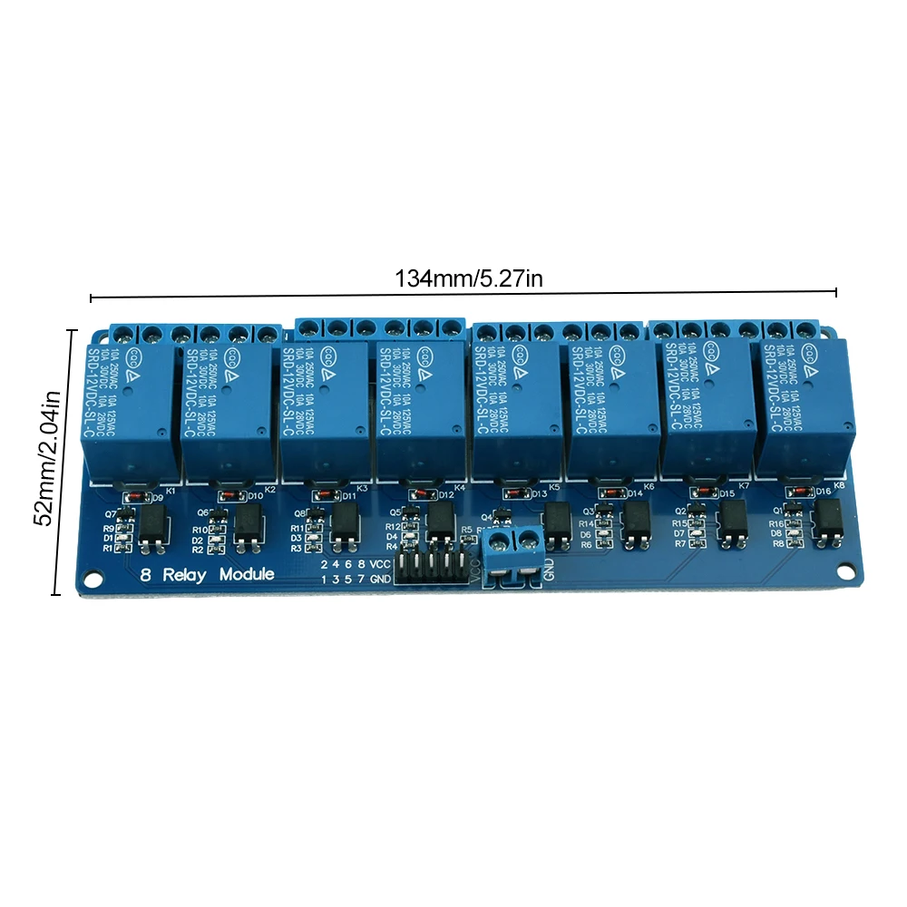 DC5V 12V 4 Channel 8 Channel Relay Module With Optocoupler Relay Output 4 / 8 Way For Arduino PLC Automation Equipment Control