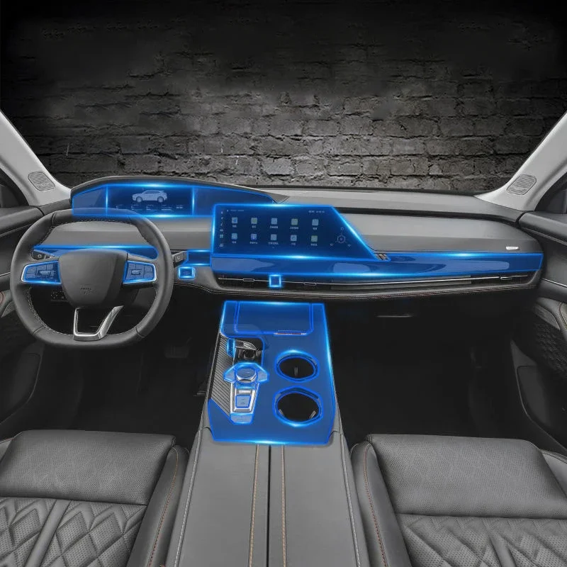 Tpu Filme Transparente para Changan UNIK UNI K Car Interior Proteção Adesivos Controle Central Navegação Gear Door Windows Painel