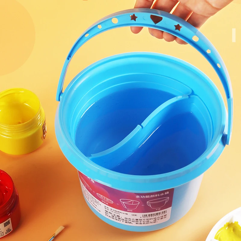 Ведро для чистки переносная живопись Brush с палеткой, многофункциональные практичные аксессуары для рисования