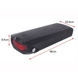 1 pair Electric Bicycle Case Rear Rack 24-48V Cells E-Bike Battery Case Replace Repair 48x16.6x8.9cm Electric Bike Accessories