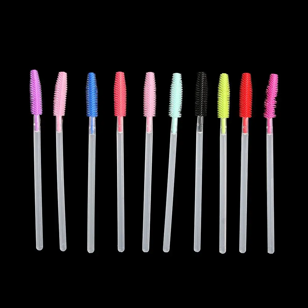 Transparent Silicone Eyebrow Comb for Eyelash Extension Disposable Eyebrow Brush Mascara Wand Applicator Spoolers Eye Lashes