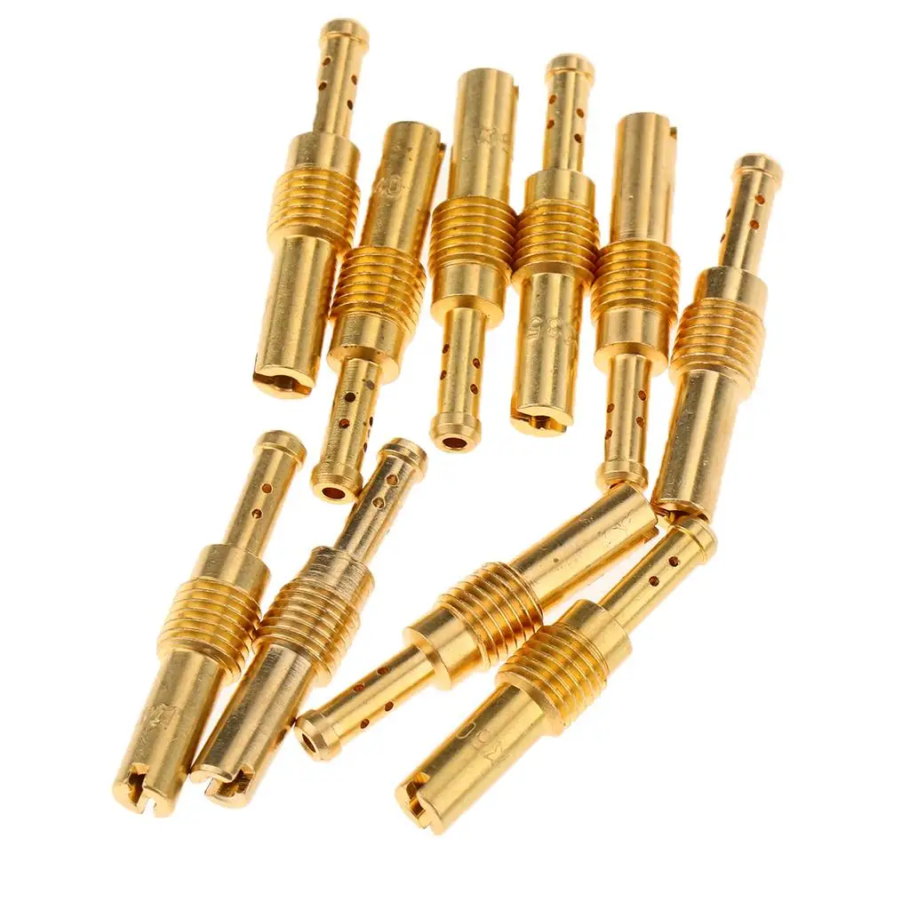 10 Pieces Solid Carburetor Slow / Jets for PWK KOSO KEIHIN OKO, 32, 35, 38, 40, 42, 45, 48, 50, 52, 55