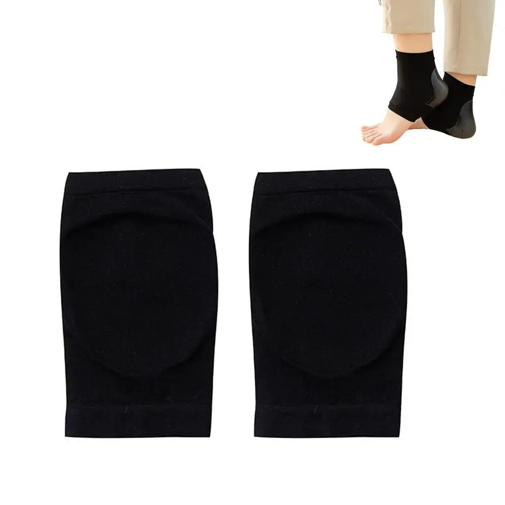 

1pairs Heel Protective Foot Cover Heels Socks Silicone Anti-Crack Moisturizing Unisex Pain Relief Feet Care Silicone Sock Black