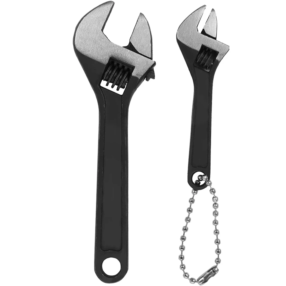 

2pcs small Wrenches keychain Adjustable Hand Wrench Spanner Key Ring Garage Workshop Home Repair Hand Tool unique Jewelry Gifts